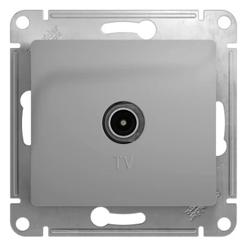 Розетка телевизионная проходная ТV 4 dB, Алюминий, серия Glossa, Schneider Electric