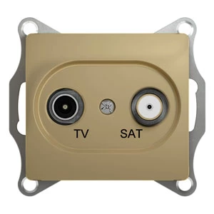 Розетка телевизионная единственная ТV-SAT, Титан, серия Glossa, Schneider Electric