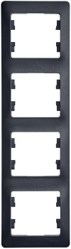 Рамка 4-ая (четверная), Антрацит, серия Glossa, Schneider Electric