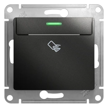 Выключатель карточный для гостиниц, Антрацит, серия Glossa, Schneider Electric