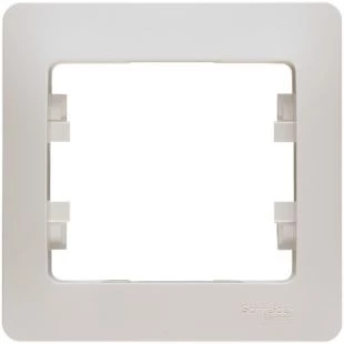 Рамка 1-ая (одинарная), Молочный, серия Glossa, Schneider Electric