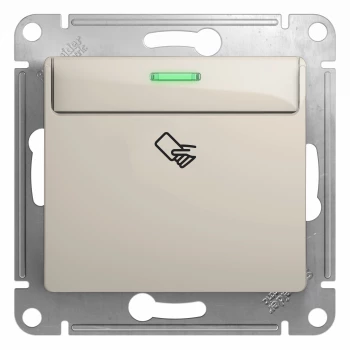 Выключатель карточный для гостиниц, Молочный, серия Glossa, Schneider Electric