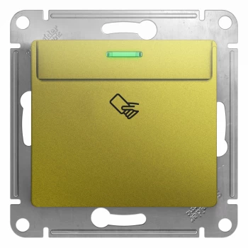 Выключатель карточный для гостиниц, Фисташковый, серия Glossa, Schneider Electric