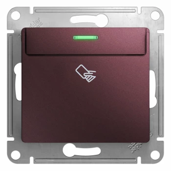 Выключатель карточный для гостиниц, Баклажановый, серия Glossa, Schneider Electric
