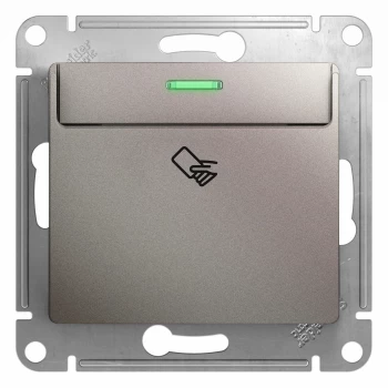 Выключатель карточный для гостиниц, Платина, серия Glossa, Schneider Electric