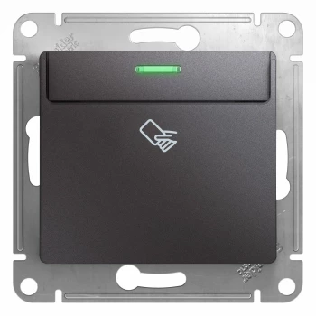 Выключатель карточный для гостиниц, Графит, серия Glossa, Schneider Electric
