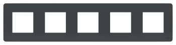 Рамка 5-ая (пятерная), Антрацит, серия Unica Studio, Schneider Electric