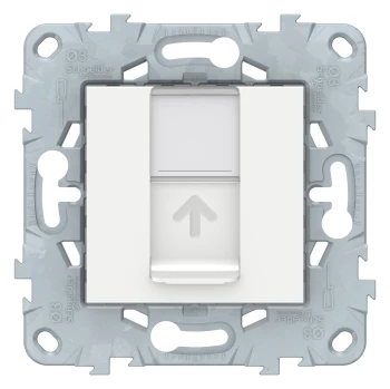 Розетка компьютерная 1-ая кат.5е, RJ-45 (интернет), Белый, серия Unica New, Schneider Electric