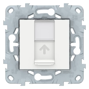 Розетка компьютерная 1-ая кат.6, RJ-45 (интернет), Белый, серия Unica New, Schneider Electric
