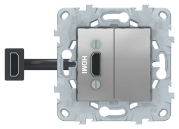 Розетка HDMI, Алюминий, серия Unica New, Schneider Electric