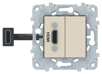 Розетка HDMI, Бежевый, серия Unica New, Schneider Electric