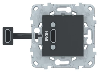 Розетка HDMI, Антрацит, серия Unica New, Schneider Electric