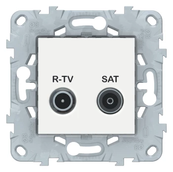 Розетка телевизионная единственная ТV-SAT, Белый, серия Unica New, Schneider Electric