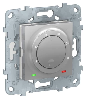 Термостат комнатный, Алюминий, серия Unica New, Schneider Electric