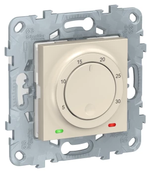 Термостат комнатный, Бежевый, серия Unica New, Schneider Electric