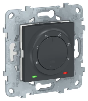 Термостат комнатный, Антрацит, серия Unica New, Schneider Electric