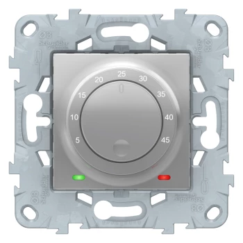 Терморегулятор для теплого пола, Алюминий, серия Unica New, Schneider Electric