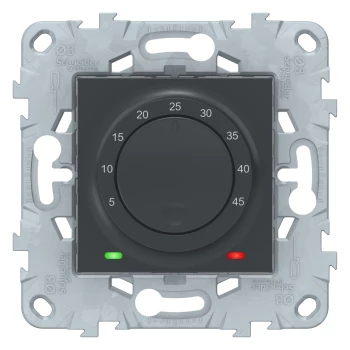 Терморегулятор для теплого пола, Антрацит, серия Unica New, Schneider Electric