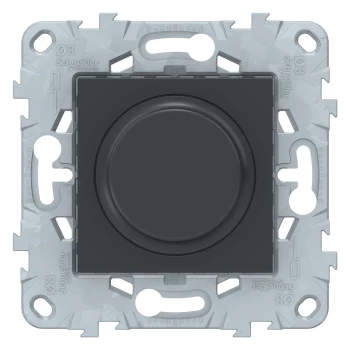 Диммер поворотный, 200Вт LED универсальный, Антрацит, серия Unica New, Schneider Electric