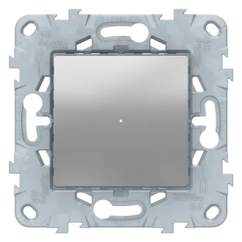 Диммер нажимной (кнопочный) 300Вт универсальный, Алюминий, серия Unica New, Schneider Electric
