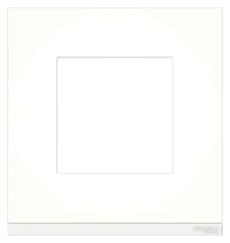 Рамка 1-ая (одинарная), Стекло Матовое/Белый, серия Unica Pure, Schneider Electric