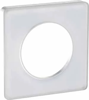 Рамка 1-ая (одинарная), Прозрачный белый, серия Odace, Schneider Electric
