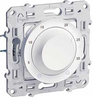 Термостат комнатный, Белый, серия Odace, Schneider Electric