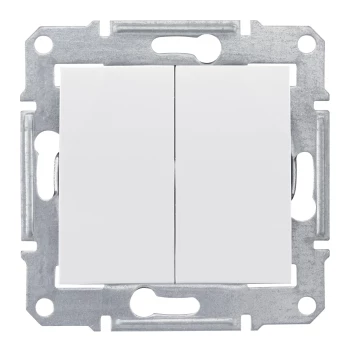 Выключатель 2-клавишный, влагозащищенный IP44, Белый, серия Sedna, Schneider Electric