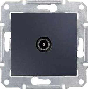 Розетка телевизионная проходная ТV 4 dB, Графит, серия Sedna, Schneider Electric