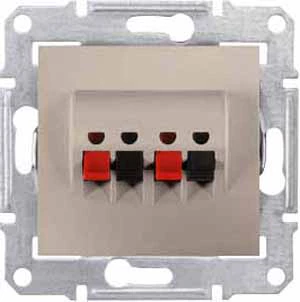 Розетка аудио для колонок 2-ая, Титан, серия Sedna, Schneider Electric