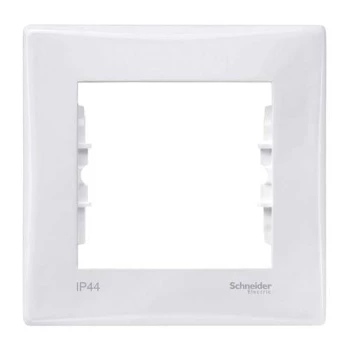 Рамка IP44 1-ая (одинарная), влагозащитная, Белый, серия Sedna, Schneider Electric
