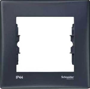 Рамка IP44 1-ая (одинарная), влагозащитная, Графит, серия Sedna, Schneider Electric